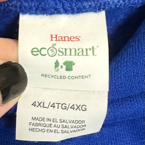 Hanes Men's Blue Hoodie Size 4XL - Picture 6 of 6